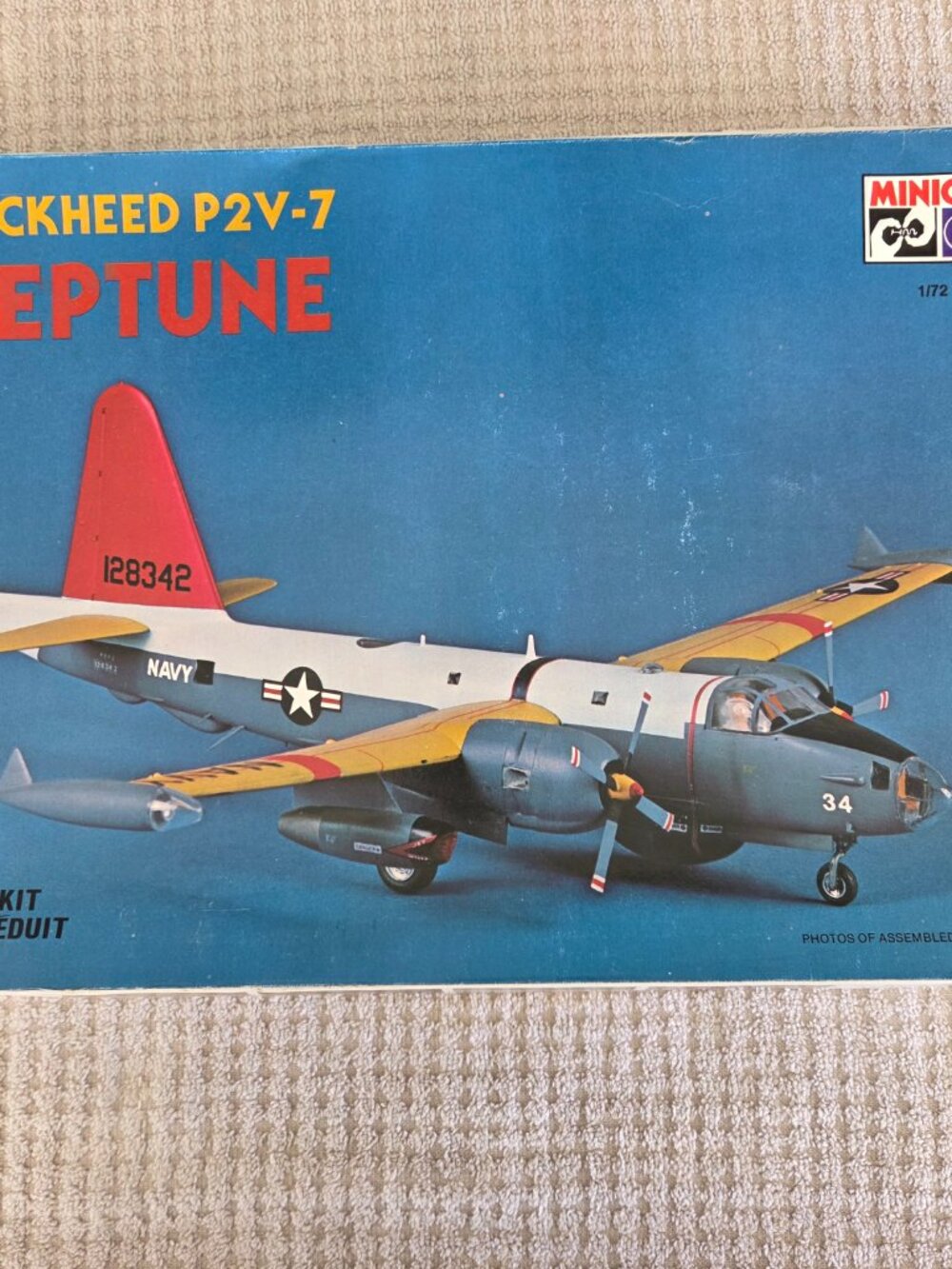 Vintage MINICRAFT HASEGAWA LOCKHEED P2V-7 NEPTUNE PLANE 1/72 SCALE MODEL KIT NEW